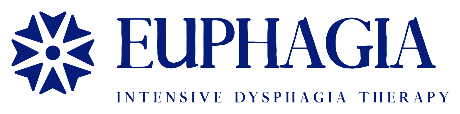 Euphagia LLC logo, a stylized letter E in dark blue